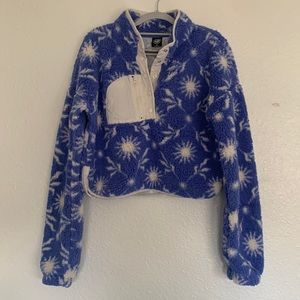 Pacsun Sun and Leaves Cropped Fleece